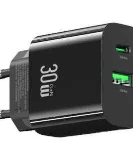 USAMS зарядно 30W 1xUSB-C 1xUSB-A Fast Charging
