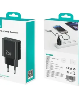 Alternative view of USAMS зарядно 25W 1xUSB-C 1xUSB-A Fast Charging