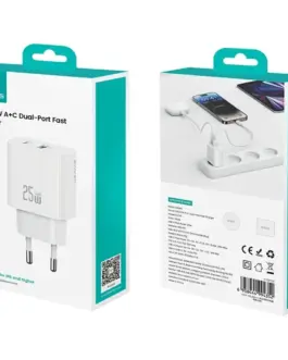 Alternative view of USAMS зарядно 25W 1xUSB-A 1xUSB-A Fast Charging