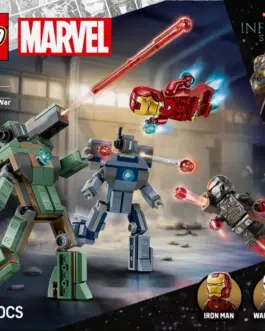 Alternative view of LEGO Iron Man & War Machine vs. Hammer Drones