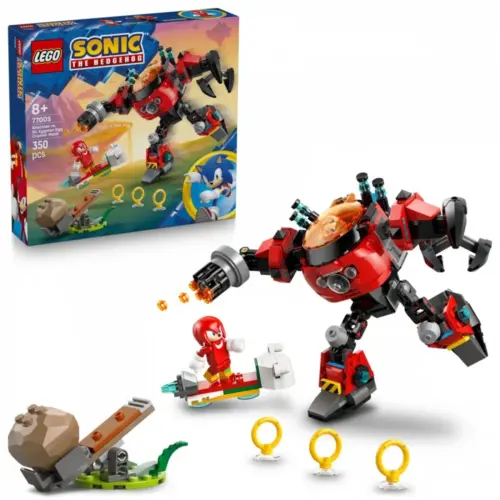 Alternative view of LEGO Knuckles vs. Dr. Eggman Egg Crusher Mech