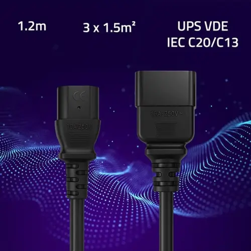 Qoltec Power кабел for UPS C20/C13