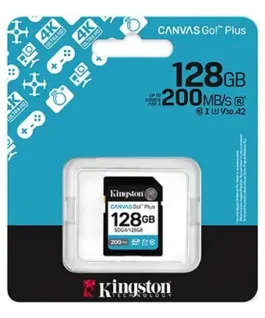 Kingston памет card SD 128GB Canvas Go Plus 200/MB/s C10 U3 V30
