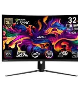 MSI Monitor MPG 321CURX QD-OLED/31.5 inches/LED/UHD/Curv/240/черен