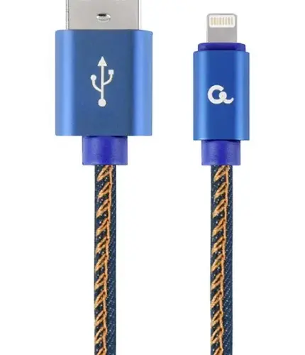 Gembird кабел USB 8 pin premium jeans 2 m