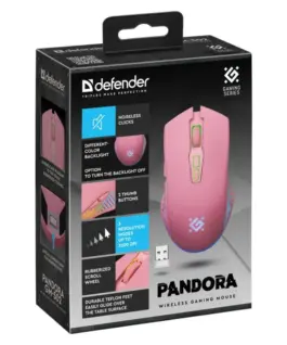 Defender Wireless gaming мишка PANDORA розов
