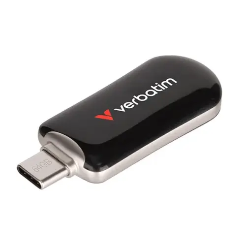 Alternative view of Verbatim Pendrive Plectra 64GB USB-C 100MB/s 30224 BK
