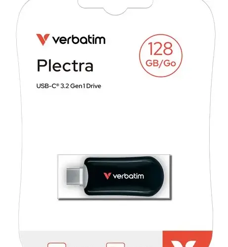 Alternative view of Verbatim Pendrive Plectra 128GB USB-C 100MB/s 30225 BK