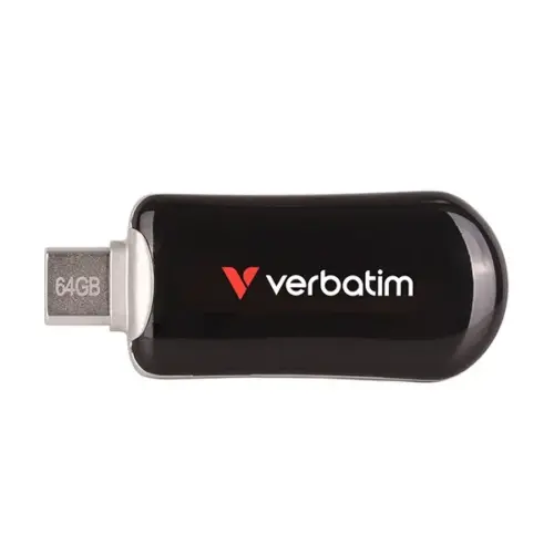 Alternative view of Verbatim Plectra 256GB USB-C 100MB/s 30226 BK