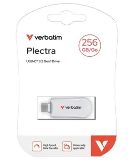 Alternative view of Verbatim Plectra 256GB USB-C 100MB/s 30230 WH