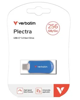 Alternative view of Verbatim Plectra 256GB USB-C 100MB/s 30234 BL