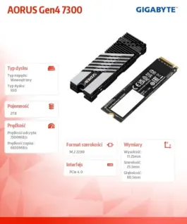 Gigabyte SSD AORUS NVMe Gen4 2TB M.2 2280 9JS18N200-00-G10