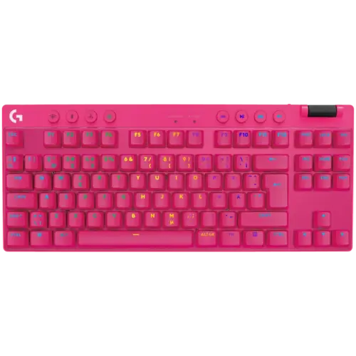 Геймърска клавиатура LOGITECH G PRO X TKL LIGHTSPEED Mechanical Gaming Keyboard - MAGENTA - US INTl -