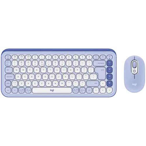 Клавиатура LOGITECH POP ICON COMBO - LILAC - US INTL - BT - INTNL-973
