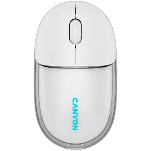 Безжична мишка CANYON mouse OnClick 24 BT/ Wireless Transparent/White