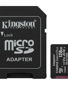 Карта памет Kingston 128GB microSDXC Canvas Select Plus Gen3 150MB/s A1 Card + Adapter