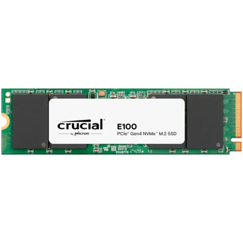 SSD диск Crucial E100 2TB SSD PCIe 4.0 Gen4 M.2 2280 NVMe Read/Write: 5000/3000 MB/s