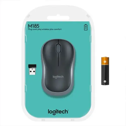 МИШКА LOGITECH M185 – Wireless – Grey – PN 910-002235