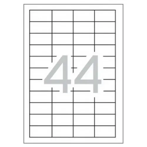 УНИВЕРСАЛНИ ЕТИКЕТИ - 485 mm x 254 mm - 44 броя на лист - 100 листа - PN BR1895 - OUTLET -