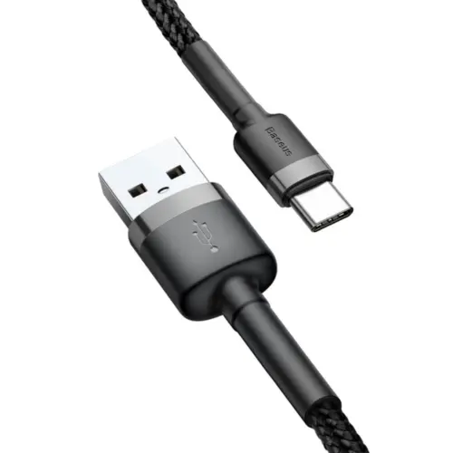 Alternative view of Кабел Baseus Cafule USB-A към USB-C 3A, 1м, черен