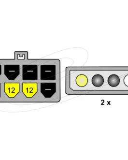Alternative view of Delock Кабел PCI Express захранване 8 pin към 2 x 5frac14;ldquo;  за видео-карти, 12V, 15 см,  82397