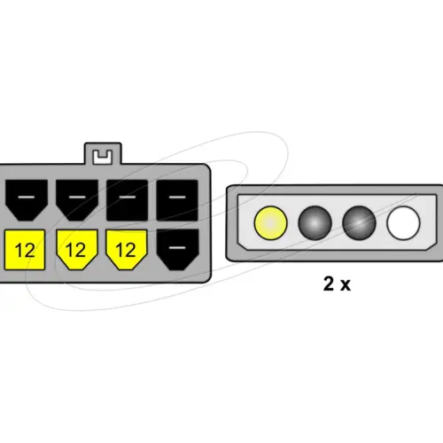 Alternative view of Delock Кабел PCI Express захранване 8 pin към 2 x 5frac14;ldquo;  за видео-карти, 12V, 15 см,  82397