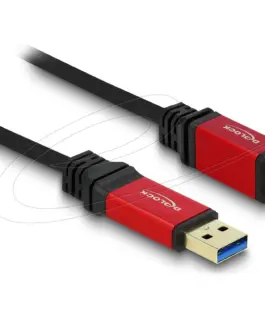 Alternative view of Кабел Delock USB-A 3.0 5Gbps мъжко - USB-B 5Gbps мъжко, 5 м, Premium, Черен