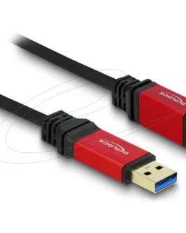 Alternative view of Кабел Delock USB-A 3.0 5Gbps мъжко - USB-B 5Gbps мъжко, 5 м, Premium, Черен