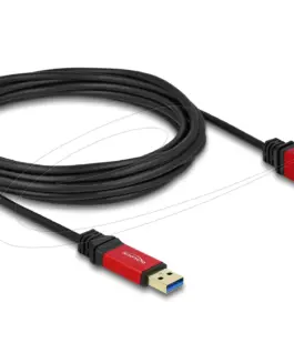 Кабел Delock USB-A 3.0 5Gbps мъжко - USB-B 5Gbps мъжко 5 м Premium Черен