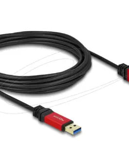 Кабел Delock USB-A 3.0 5Gbps мъжко - USB-B 5Gbps мъжко 5 м Premium Черен