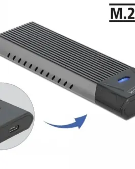 Alternative view of Външна стойка Delock, За M.2 NVMe PCIe или SATA SSD, USB-C 3.2 Gen 2, Инсталация без инструменти