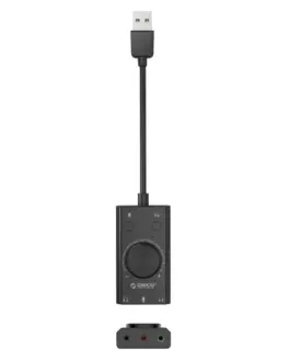 Alternative view of Orico външна звукова карта USB Sound card - 2 headphones, mic, volume - SC2-BK