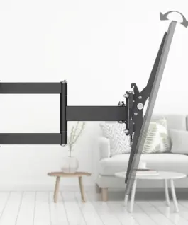 Alternative view of Стенна стойка Hama Fullmotion TV, 32-65", регулируема, Черна