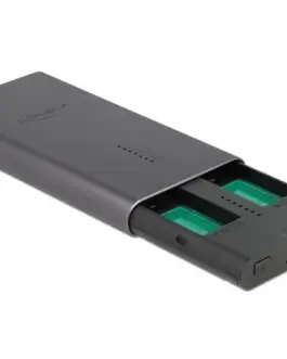 Alternative view of Външно чекмедже Delock, За 2 x M.2 NVMe PCIe SSD, USB-C, Клониране