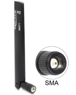 Вътрешна антена Delock LTE 0.8 - 3.0 dBi Черен