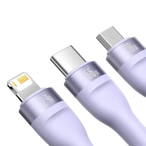 Кабел Baseus Flash Series II USB-A / USB-C / Lightning / micro USB 66W 480Mbps 1.2 м CASS040005 –