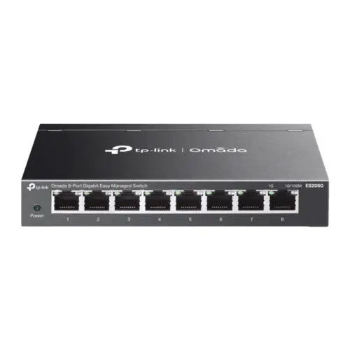 8-портов гигабитов управляем настолен комутатор TP-Link Omada ES208G