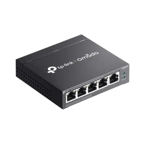 5-портов гигабитов управляем настолен комутатор TP-Link Omada ES205GP с 4-порта