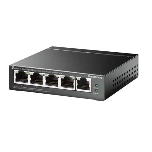 Комутатор TP-Link TL-SG105MPE 5-портов Gigabit Easy Smart Switch с 4 порта PoE+