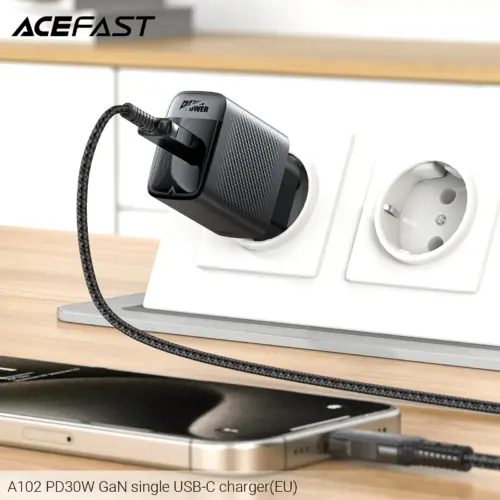Acefast Универсално зарядно за стена Charger Wall GaN PD30W – A102 – USB-C x 1