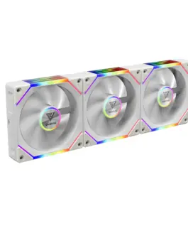 Gamdias Комплект вентилатори Fan Pack 3-in-1 3x120mm - AEOLUS P2-1203 White Swappable Fan Blades (Reverse Fan Blades Included) Daisy-Chain Infinity