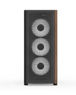 Alternative view of AeroCool кутия Case ATX - D501A Black, Addressable RGB, Wood