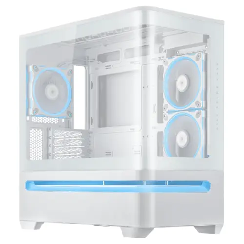 Alternative view of Кутия за компютър ASUS Prime AP202 ARGB mATX + 3 ARGB Вентилатора - White