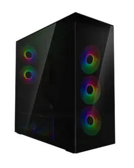 Arctic кутия Case E-ATX - Xtender VG (Black) - PCIe Gen 4 riser included 5 A-RGB Fans