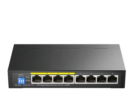 Суич Cudy GS1008P 8-портов Gigabit PoE+ Switch60W неуправляем