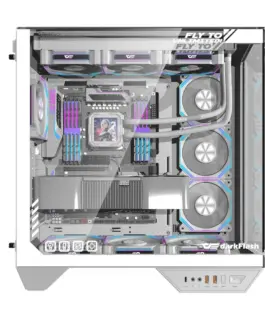 Alternative view of Darkflash кутия Case ATX - DY470 Ice White - 4 x 120 mm Infinity Mirror Fans