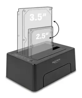 Външна докинг станция Delock За 2 x SATA HDD / SSD USB-C