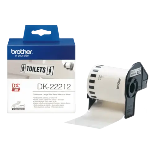 ЛЕНТА ЗА ЕТИКЕТНИ ПРИНТЕРИ BROTHER ТИП QL - WHITE CONTINUOUS FILM TAPE - 62 mm x 1524 m - PN