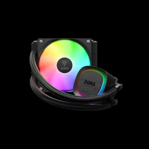 Alternative view of Gamdias водно охлаждане Water Cooling 120mm - AURA GL120 v2 Black - aRGB