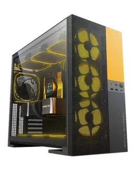 Alternative view of Geometric Future кутия Case EATX - Model 5 Vent Black/Yellow